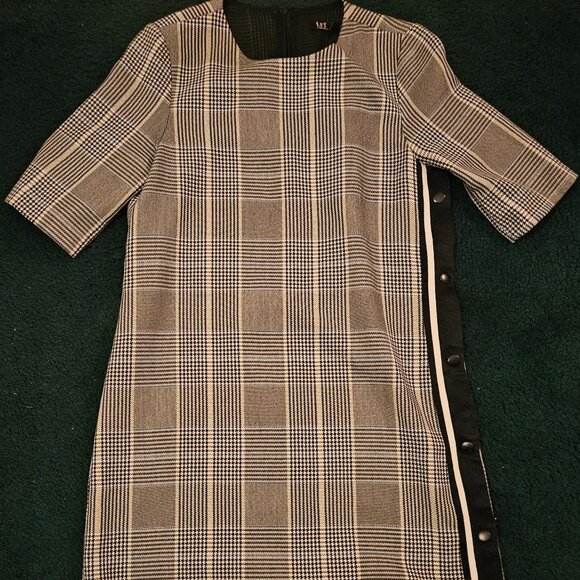 Zara trf Collection Black and White Square Pattern Houndstooth Print Tunic - Picture 1 of 3